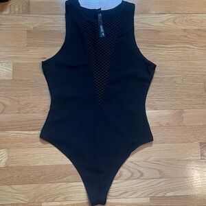 New without Tags Victoria Sport by Victoria’s Secret Black with Mesh Bodysuit
